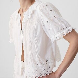 ⭐️NWT⭐️ DÔEN Cropped Eyelet Shirt